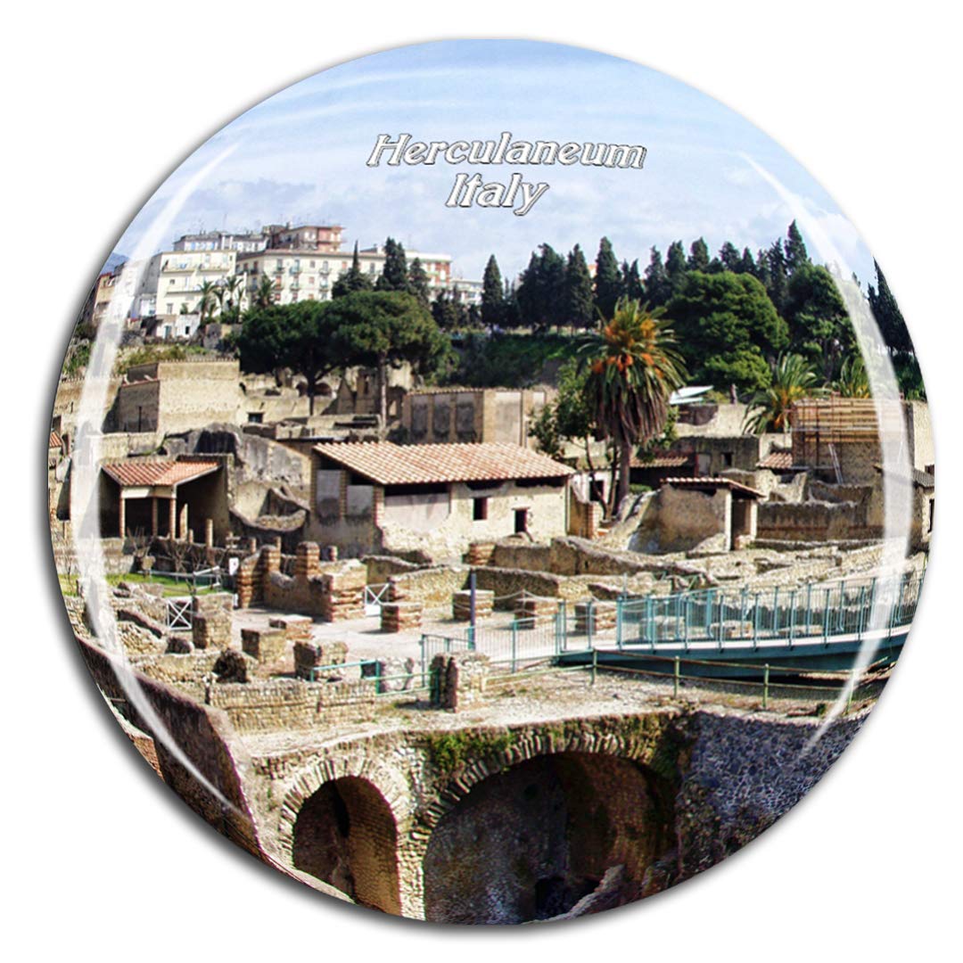 Weekino Silver Herculaneum Italy Fridge Magnet 3D Crystal Glass Tourist City Travel Souvenir Collection Gift Strong Refrigerator Sticker