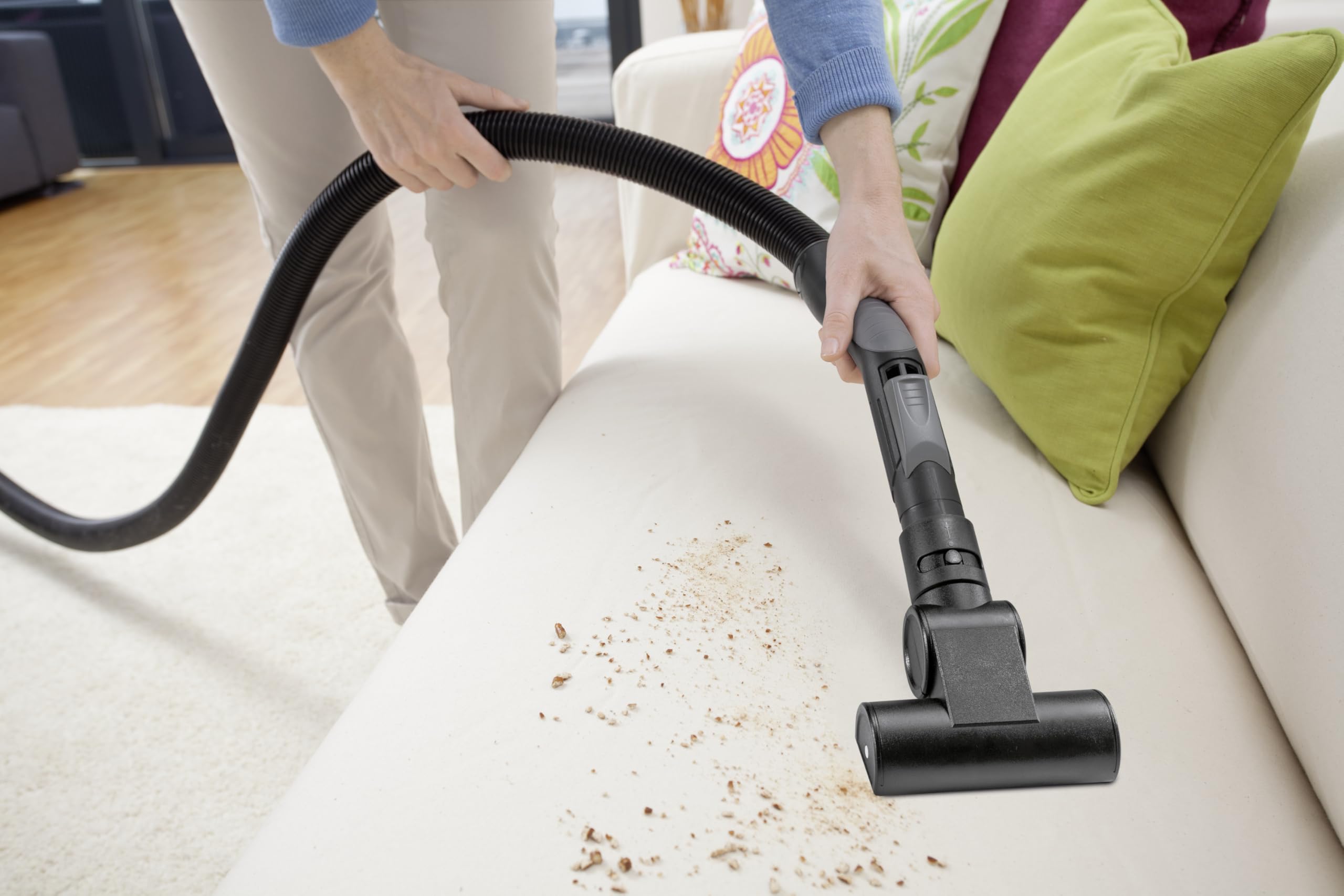 Kärcher Boquilla turbo para tapizados, práctica boquilla con cepillo giratorio accionado por aire, para limpiar muebles tapizados y superficies textiles, ancho útil de 160 mm
