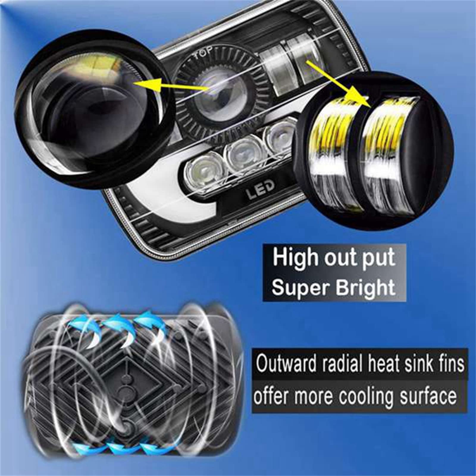 2PCS 7 Pollici Piazza Daytime Corsa E Jogging Luce Auto Moto Faro Anteriore DRL High Low Beam Flood Faretti HA CONDOTTO LA Luce Del Lavoro