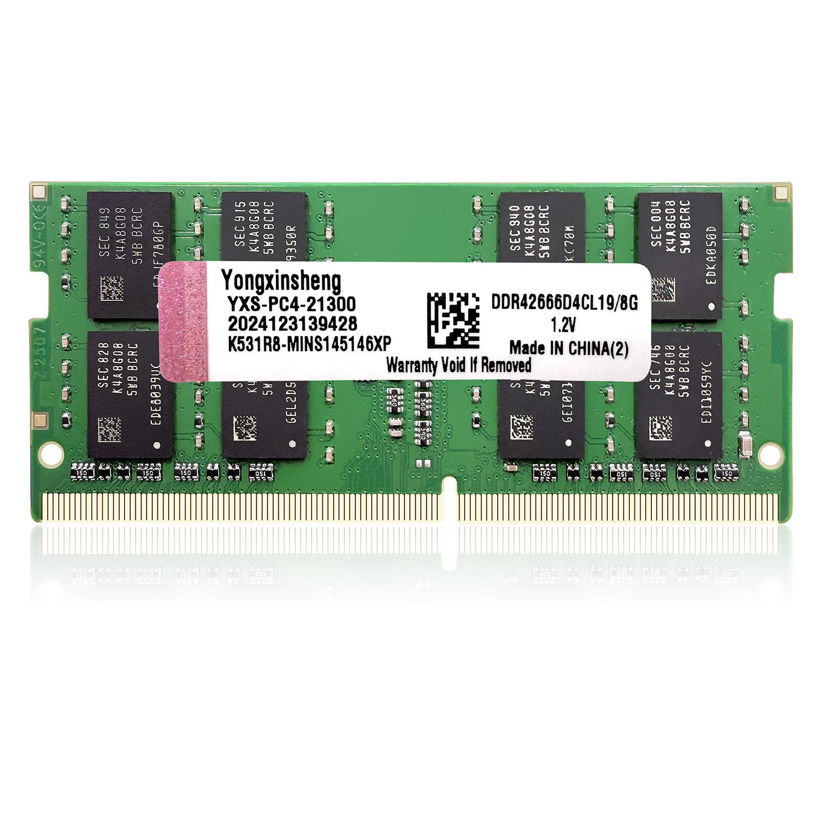 DDR4 SODIMM 2666 MHz 8 GB Laptop RAM PC4-21300 Non-ECC Unbuffered