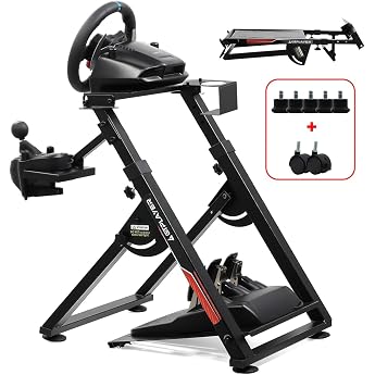 GTPLAYER Steering Wheel Stand for Steering Wheel Gaming Wheel Stand Racing Steering Wheel Stand with V1 V2 Gear Lever Mount T
