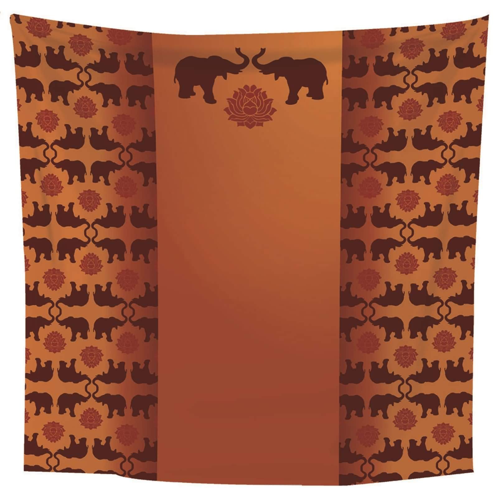 Tenture murale éléphant orange pour créer un coin lecture cosy dans la chambre