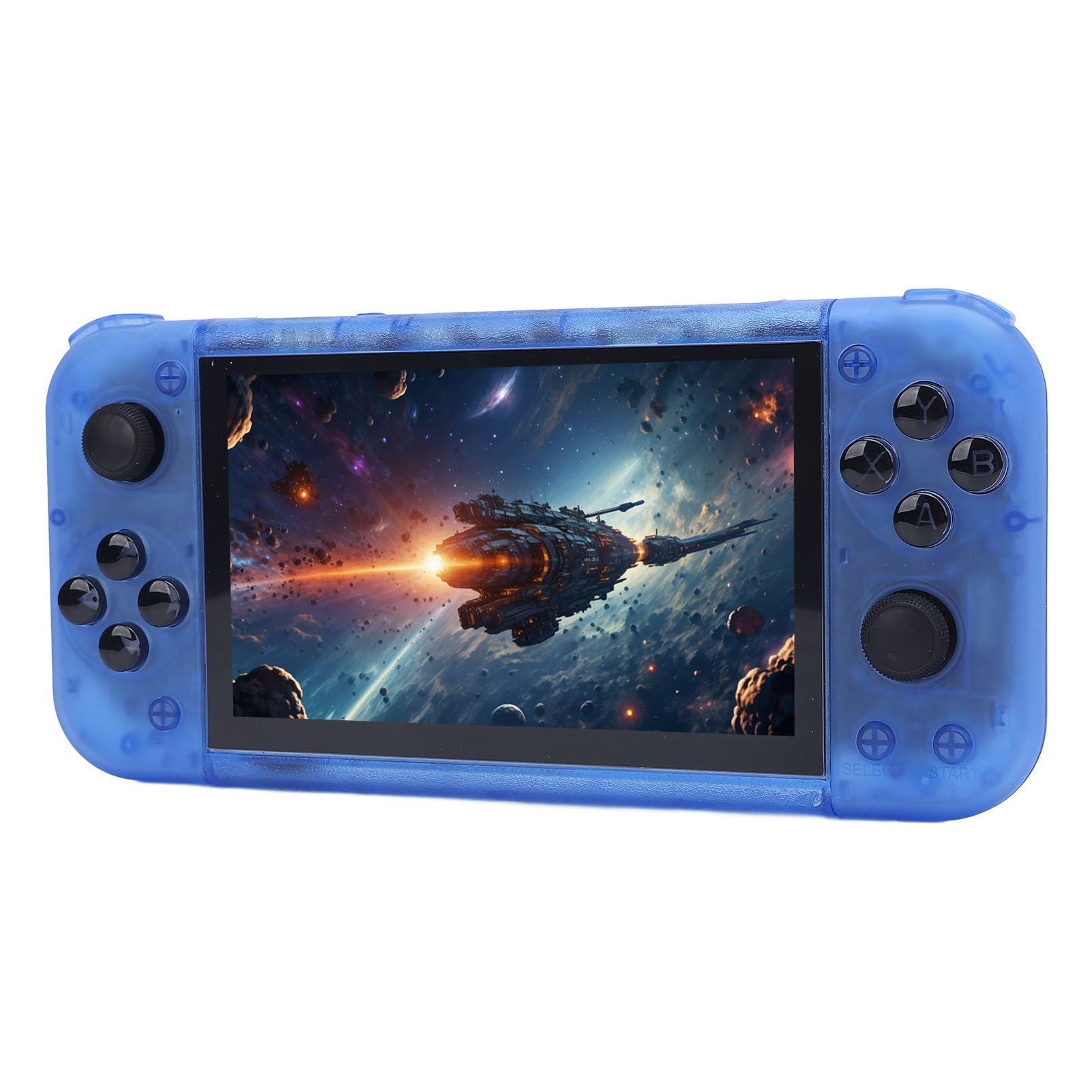 SUNGOOYUE Console di Gioco Portatile retrò Uscita TV con Schermo IPS Portatile da 5 Pollici per Gli Appassionati di Giochi (Blu Trasparente)