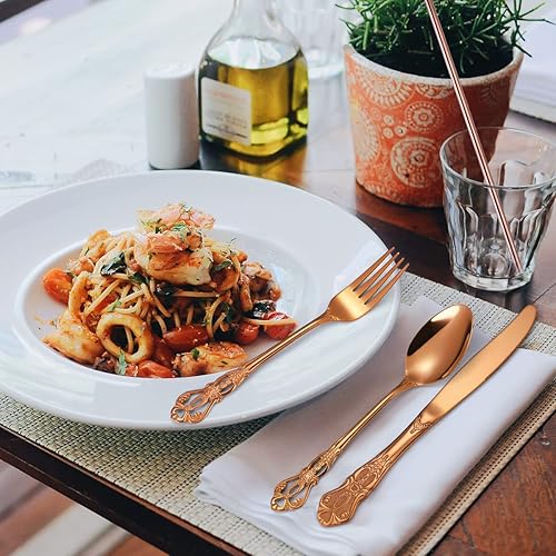 Miniatura 4 de AARAINBOW Juego de cubiertos de acero inoxidable de 7 piezas, portátil, reutilizable, juego de utensilios de viaje, incluye palillos, cuchillo,