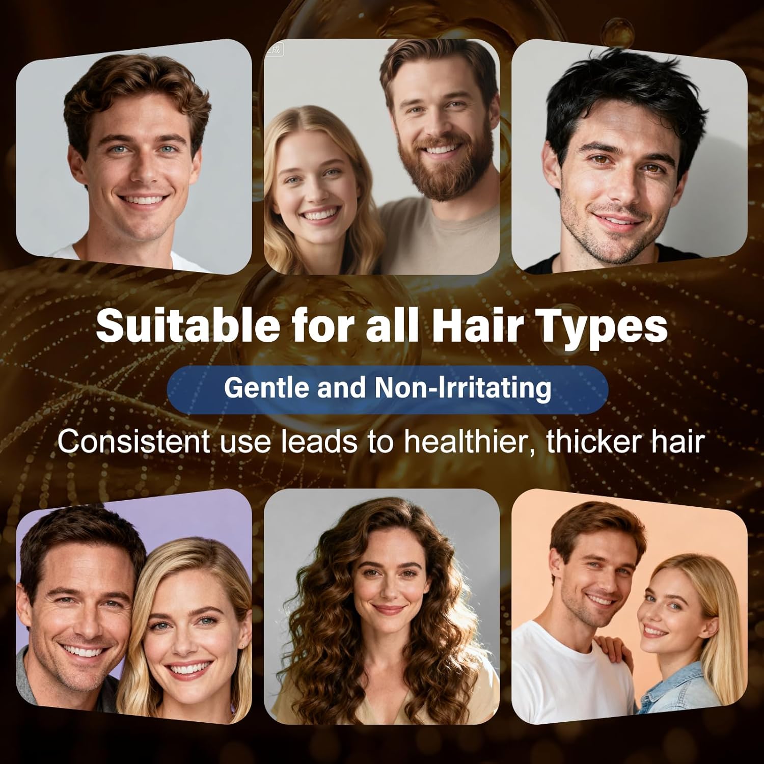 6 Pack 5% Minoxidil for Men and Women,Minoxidil Beard and Hair Growth Serum(Biotin-Infused) with Sponge Applicator for Thinning Hair and Sparse Beards,8-Month Supply 6 x 2.7 FL OZ - Image 8