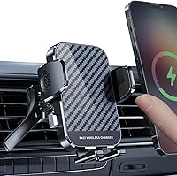 Vista 1 de Cargador de coche inalámbrico, soporte de teléfono de carga rápida de 15 W, cargador de automóvil, ventilación de aire, soporte para iPhone 14 13 12
