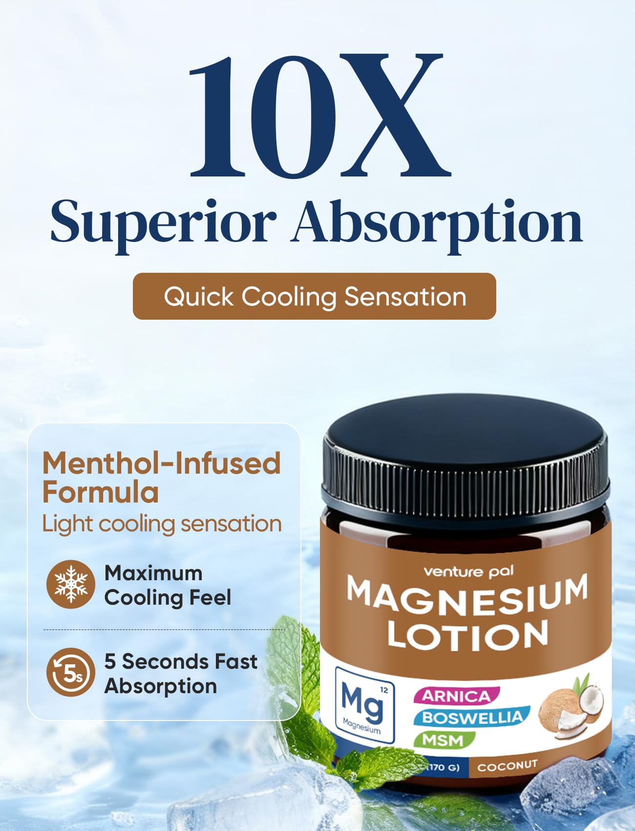 Amazon.com : Venture Pal Magnesium Lotion with Arnica, MSM