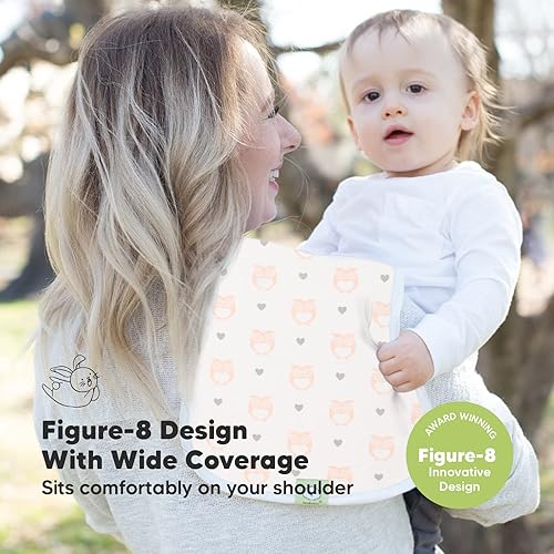 Vista 156 de Paños orgánicos para eructos para bebés niños y niñas, paquete de 5 paños de algodón súper absorbentes para bebés, trapos suaves y afelpados