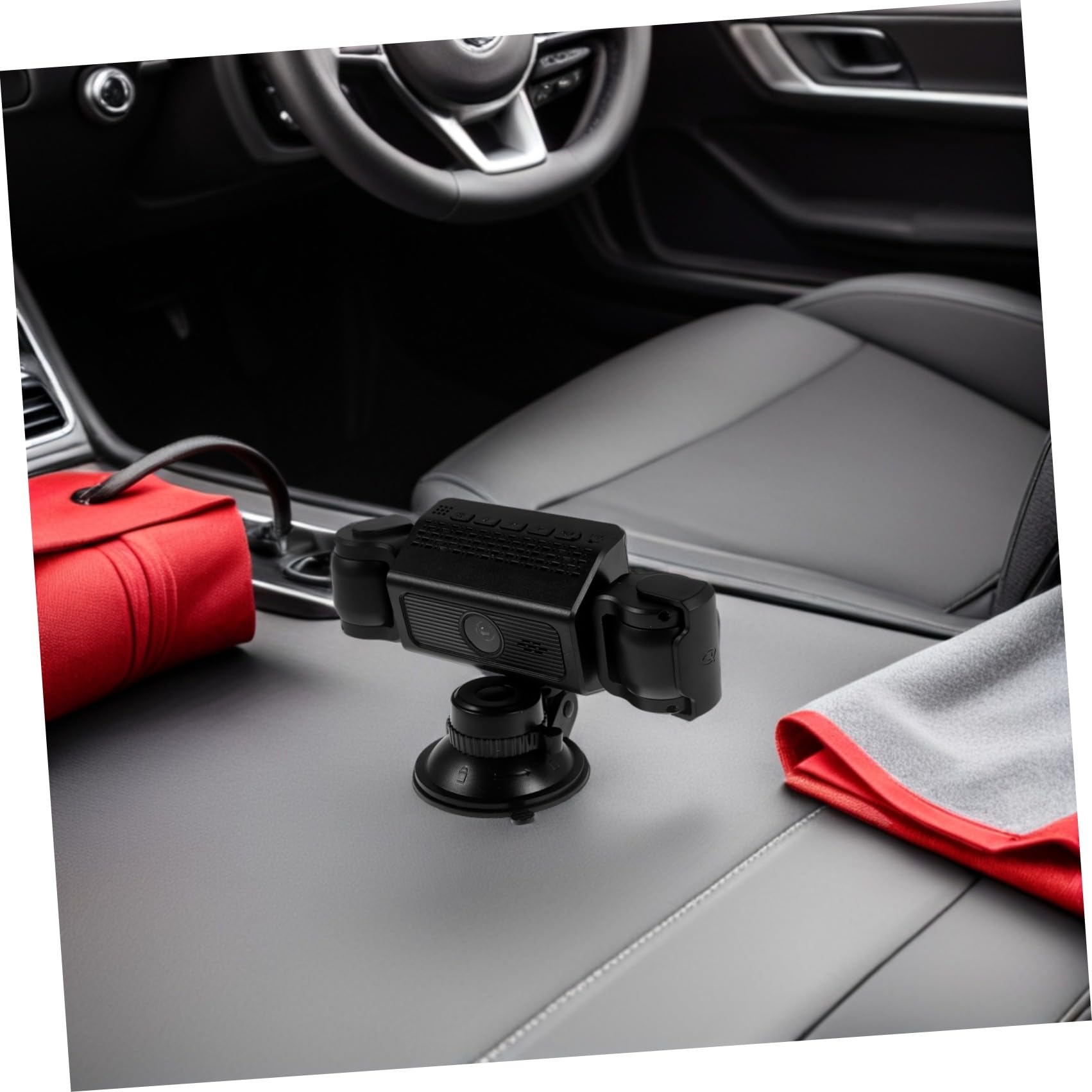 Alasum Cámara de Salpicadero para Coche, Cámara Grabadora de Tablero de Automóvil, Abs Negro, Visión Nocturna, Bloquea Archivos de Vídeo Críticos, para Instalaciones Interiores y Modo