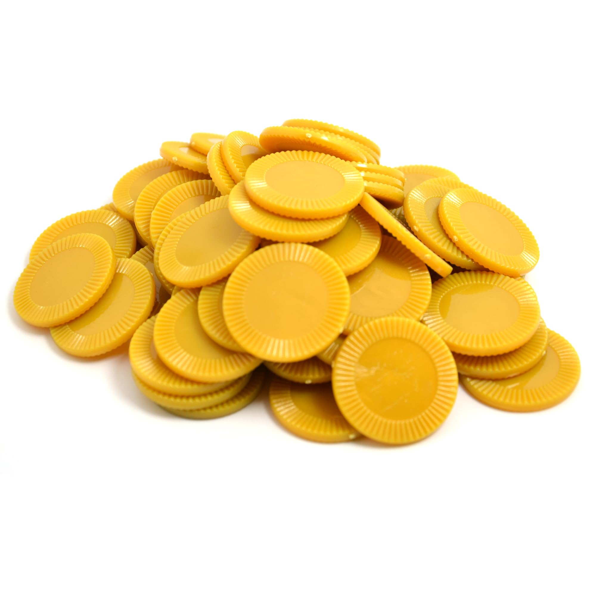 Smartdealspro Mini contatori per l'apprendimento in plastica opaca, gettoni per giochi di fiches da poker, con scatola portaoggetti (oro, 32 mm (64 pezzi, girasole)
