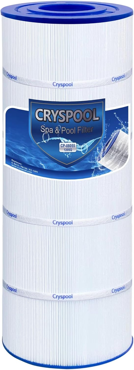 Cryspool Pool Filter Compatible with C1200, CX1200RE, PA120, Unicel C-8412, Filbur FC-1293, Waterway Clearwater II 125, 817-0125N,120 Sq. Ft, 1 Pack