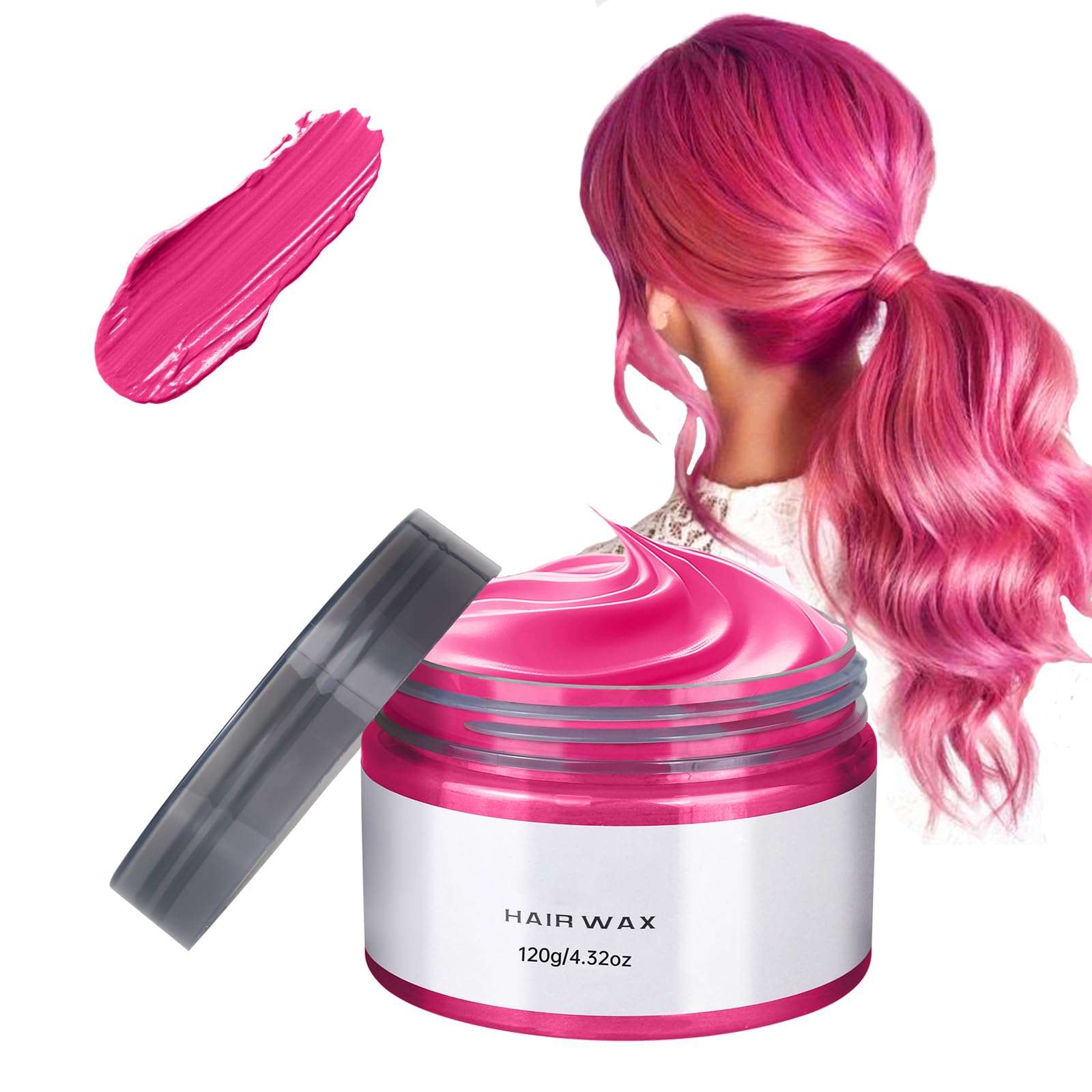 Temporary Hair Color Chalk for Kids, Pink Hair Dye, Hair Wax Color for girls age 4 5 6 7 8 9 10-12 Birthday Party Cosplay DIY Halloween Christmas