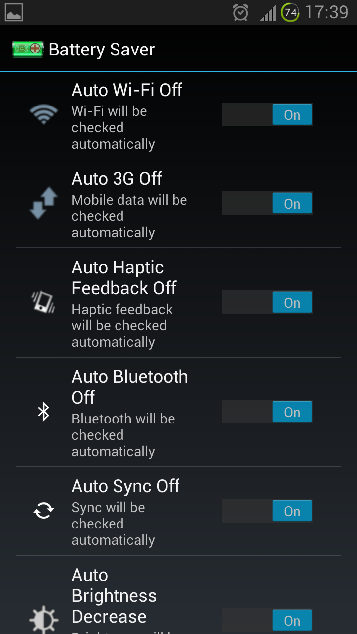 Battery Saver & Alarm App on Amazon Appstore