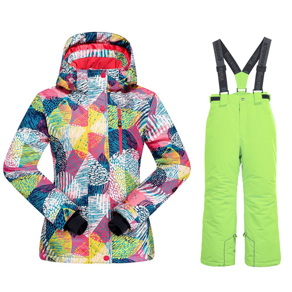 HOTIAN Boys 2 Piece Ski Jacket Snow Jacket Pants Suits Windproof Waterproof Winter Coats