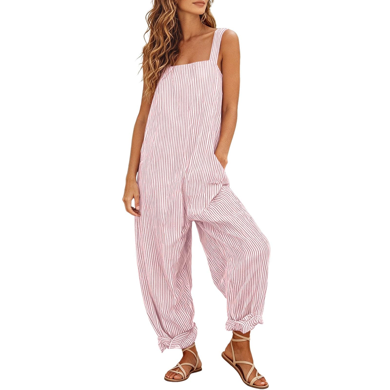Mono de verano elástico de corte regular y estilo informal para mujer 8