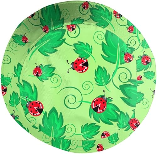 Miniatura 9 de Ladybug - Sombrero de pescador de insectos, sombrero de pesca de mariquita, gorra de sol para adultos, mujeres, hombres, viajes