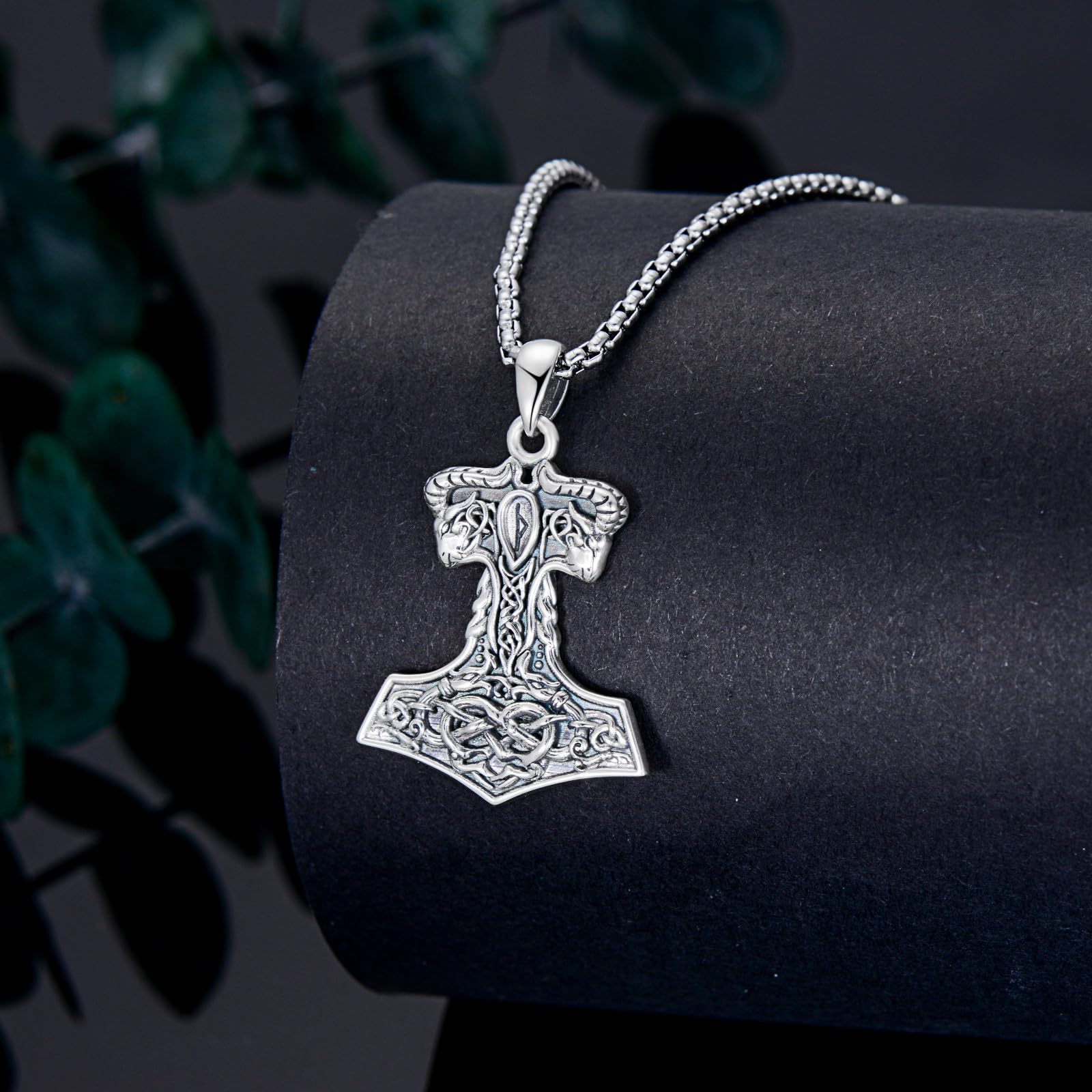 Kreuz Halskette für Herren 925 Sterlingsilber St. Christophe/Nagel/Atheist/Allah/Yahweh Anhänger Halskette mit Schutz Amulett Schmuck für den Ehemann