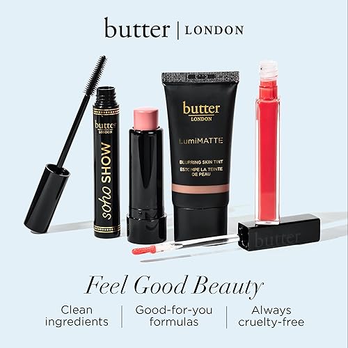 Miniatura 6 de butter LONDON SOHO SHOW - Máscara de pestañas alargadora, de larga duración, engrosamiento y voluminizador con cepillo integrado, máscara de