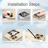 Vista 191 de Misea [3+1] for iPhone 14 Pro/iPhone 14 Pro Max Camera Lens Protector Bling, 9H Tempered Glass Camera Cover Screen Protector Metal Individual Ring