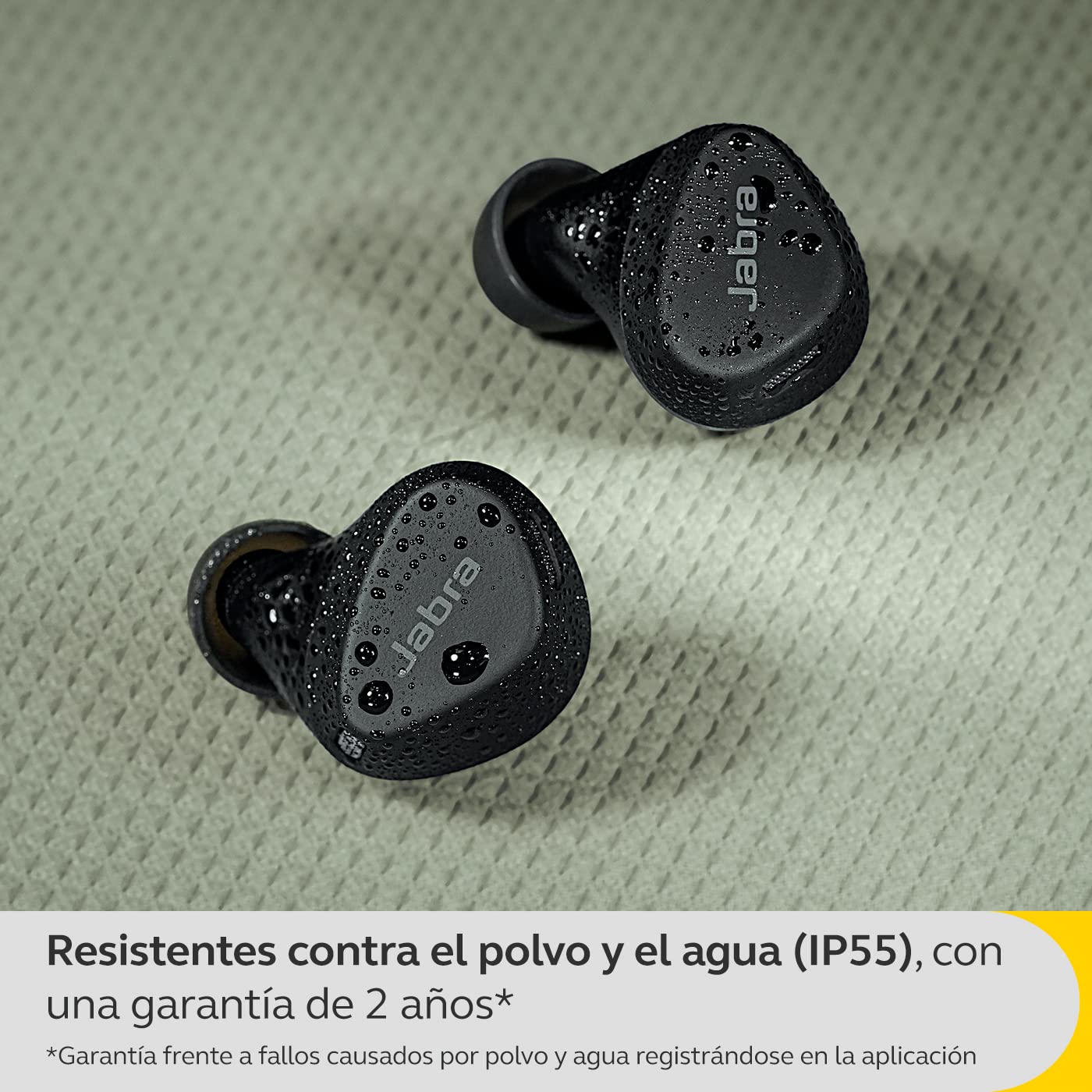 Jabra Elite 3 Active Auriculares Intraurales - Ajuste Deportivo, Cancelación Activa de Ruido (ANC) - Intrauriculares Bluetooth Inalámbricos Resistentes al Agua - Spotify Tap y Google Fast Pair - Negro