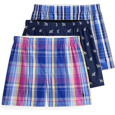 Polo Ralph Lauren Classic Fit Woven Boxers cabana plaid/standing dog print/newman plaid