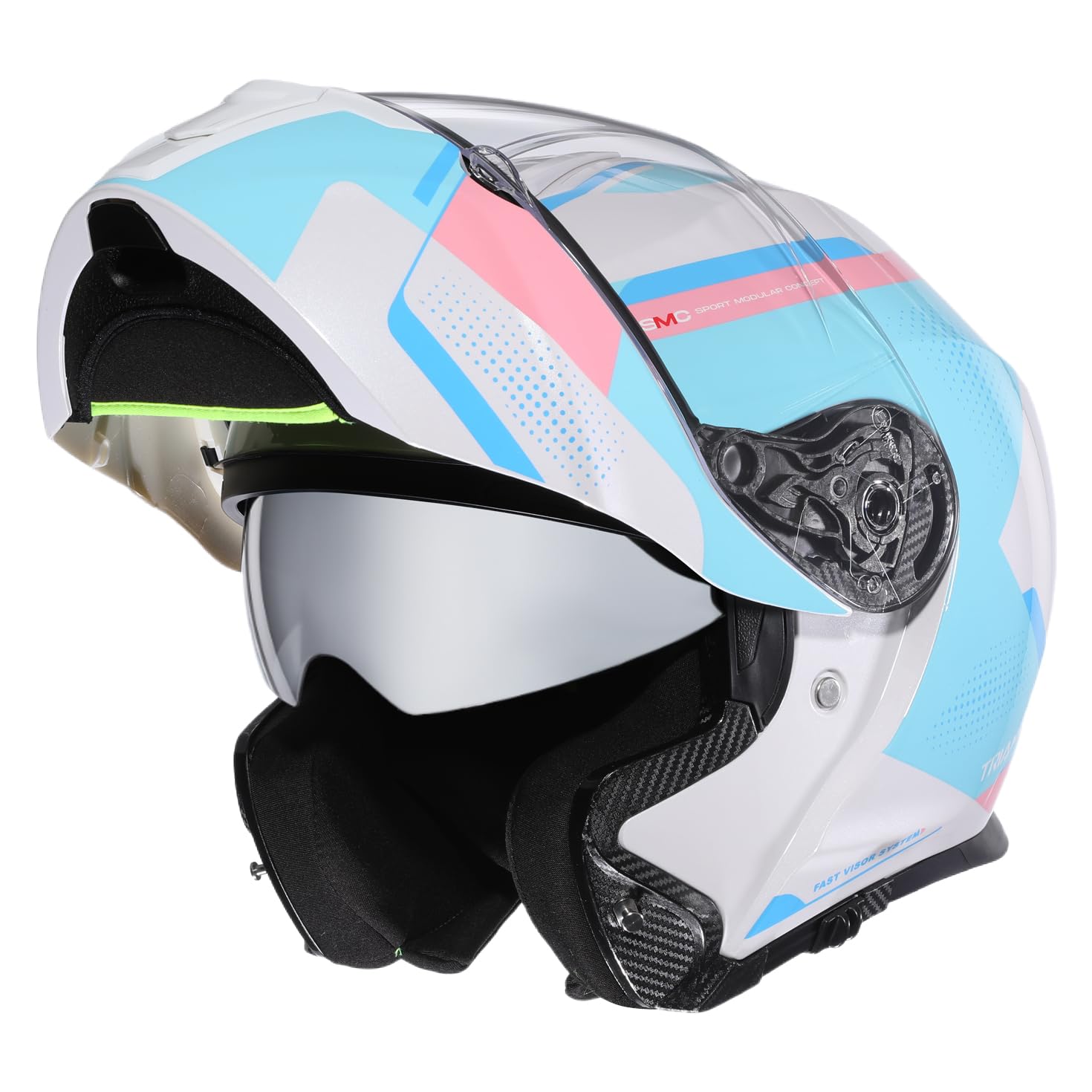 TRIANGLE Flip up Motorcycle Modular Helmet Dual Visor Full Face Helmet ...