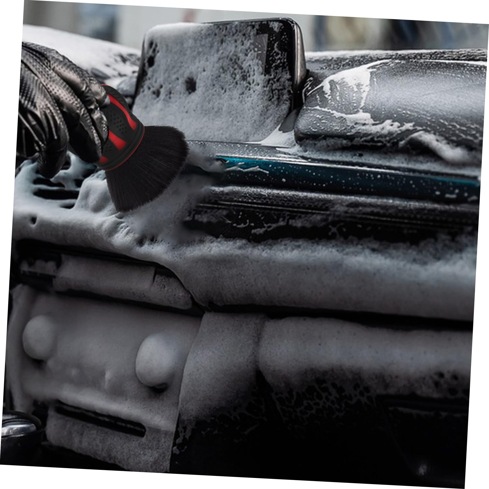 Gatuida 5pezzi Spazzola per Pulizia Interni Auto con Testa e Design Versatile Spazzola per Ventilazione con Supporto Antiscivolo Pulizia Delicata per Detailing Auto