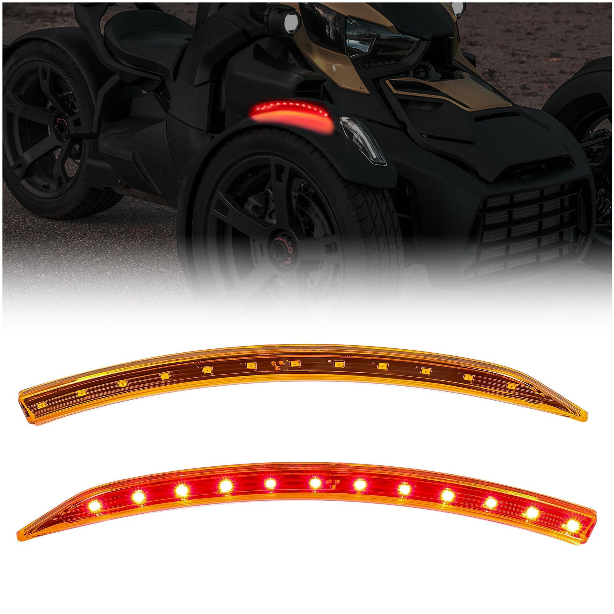 Amazon | KUAFU フロントフェンダーライト 2019-2024 Can-Am Ryker 600