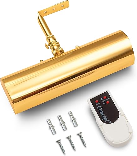 Concepdesigns - Luz de imagen, funciona con pilas, luces de imagen inalámbricas regulables para pared, luz de arte, luz de biblioteca, funciona con