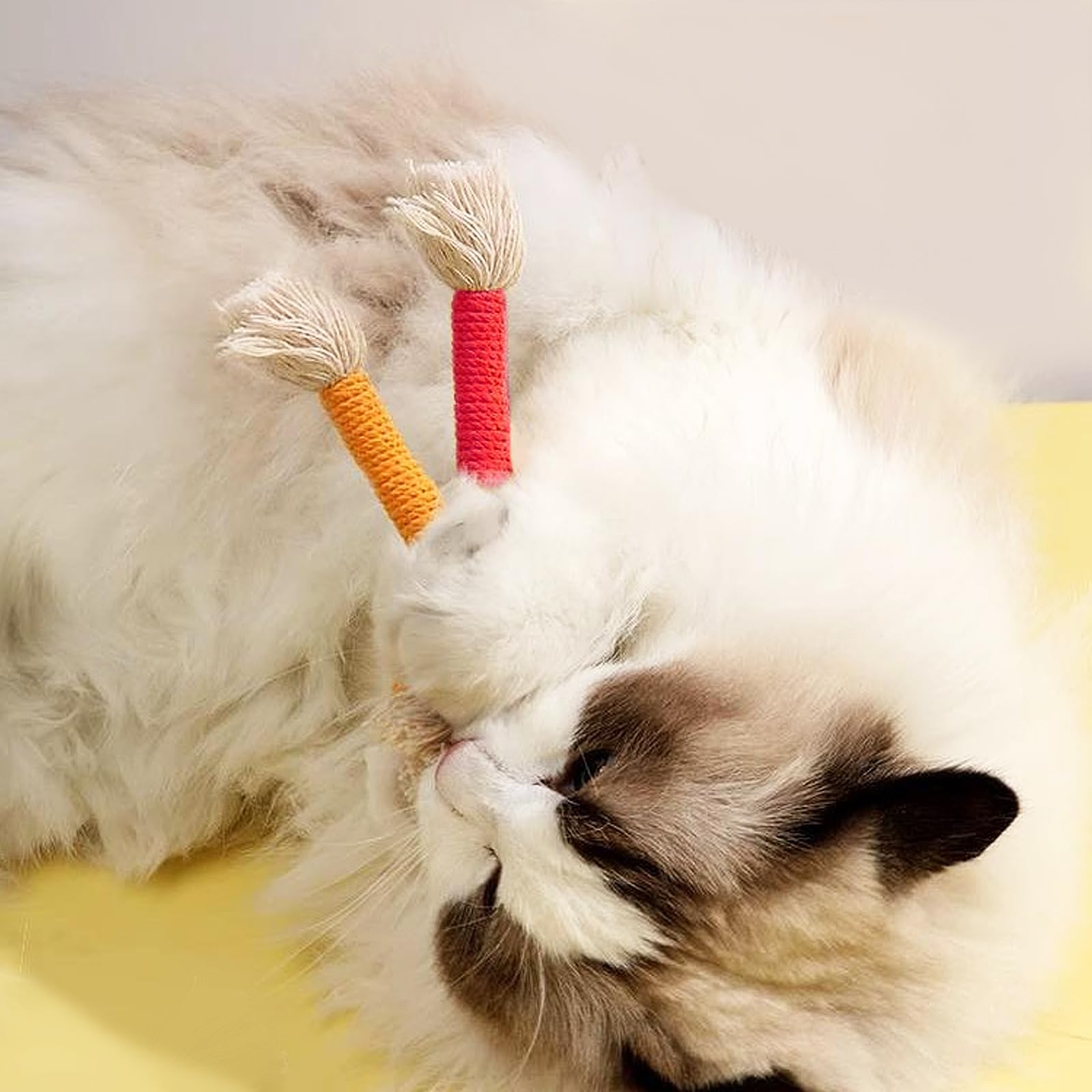 5 juguetes masticables para gatos, juguetes de dentición para gatos de 5.9 pulgadas, juguetes de hierba gatera para gatos, juguetes de limpieza de dientes para gatos de interior, juguete