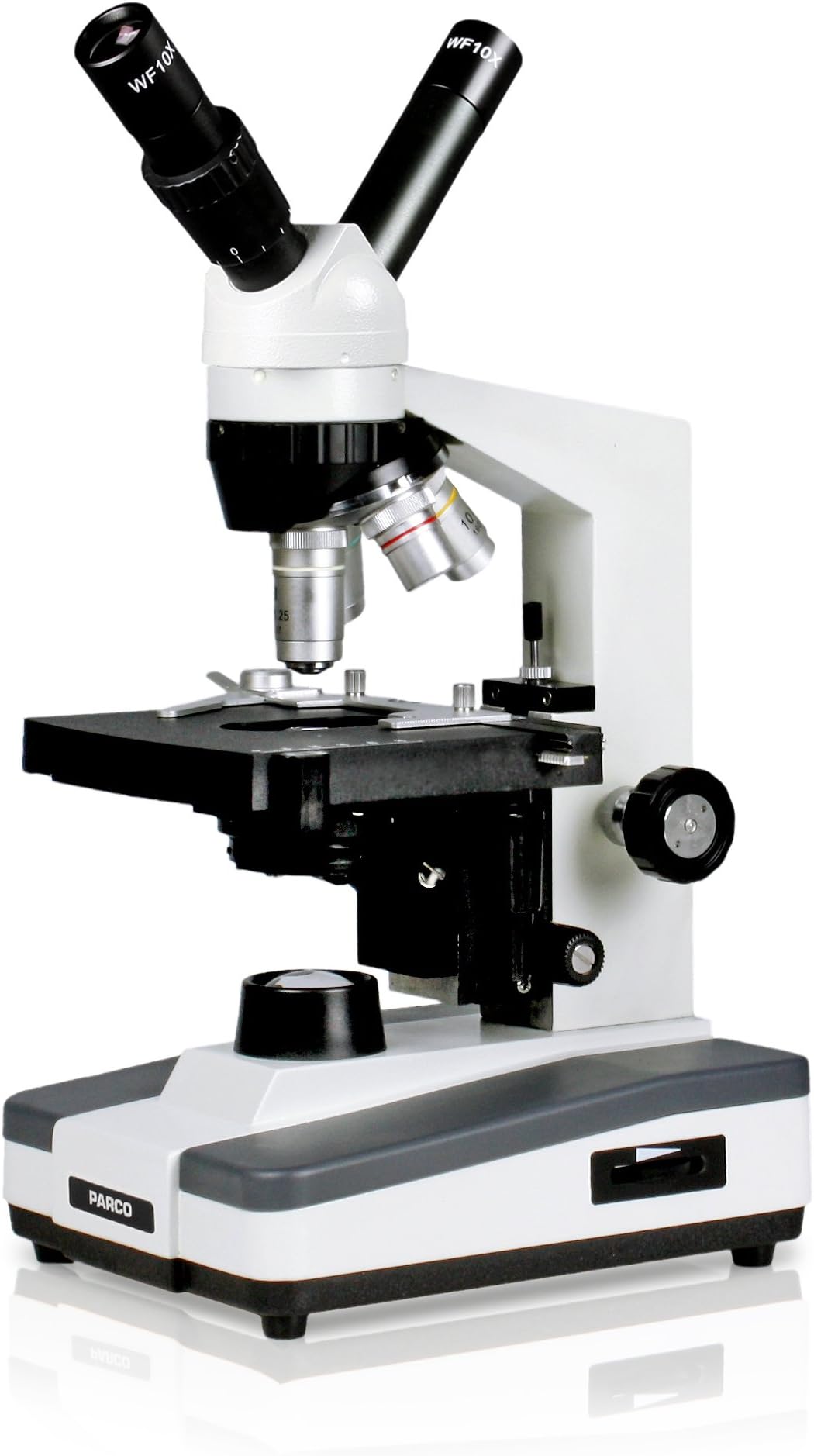 Parco LTM Series Microscope, LTM-404-RC, 45° Dual View, Mechanical Stage, Rechargeable LED Illumination