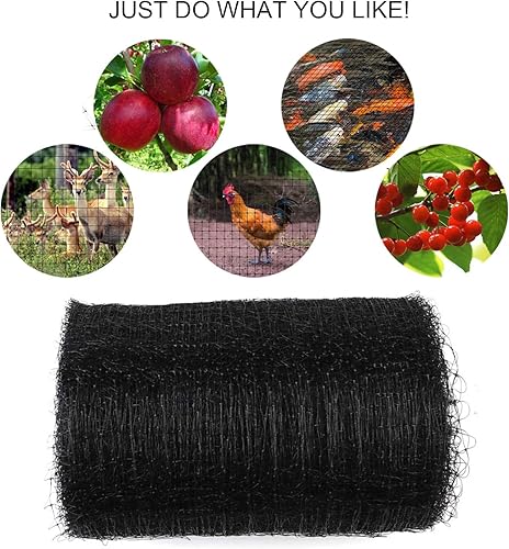 Miniatura 6 de Red de malla de protección contra ciervos, 7 x 100 pies, red de protección anti pájaros, red de jardín reutilizable, protección para plantas y