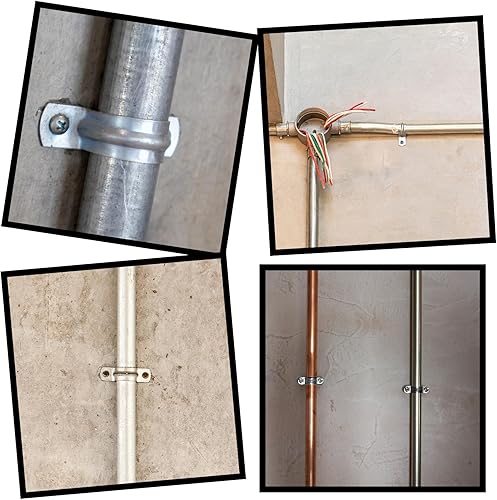 Miniatura 7 de 10 abrazaderas de correa de tubo M100, soporte en U de acero inoxidable de 4 pulgadas, colgador de manguera de 2 agujeros, clips de tensión para