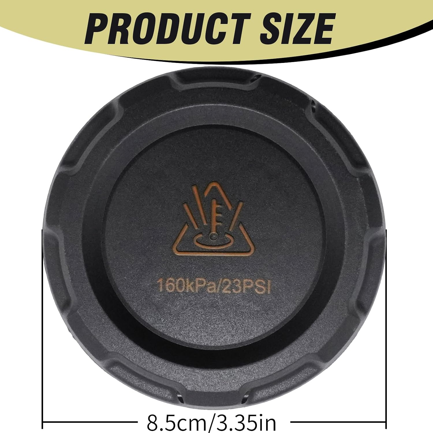 Radiator Expansion Tank Coolant Reservoir Cap, Replacement for VW Audi Skoda Seat, 160KPa/23PSI, Replaces 2Q0121321A, 2Q0121321, 3C0121321