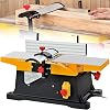 1800W Multifunctional Jointers Woodworking 6 Inch Benchtop Jointer 12000 RPMmin Jointer Planer Heavy Duty Benchtop Planer Adjustable 0-3MM Cutting Depth for Wood Cutting