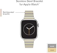 Vista 10 de Anne Klein Correa de acero inoxidable para Apple Watch, segura, ajustable, correa de repuesto para Apple Watch, se adapta a la mayoría de muñecas