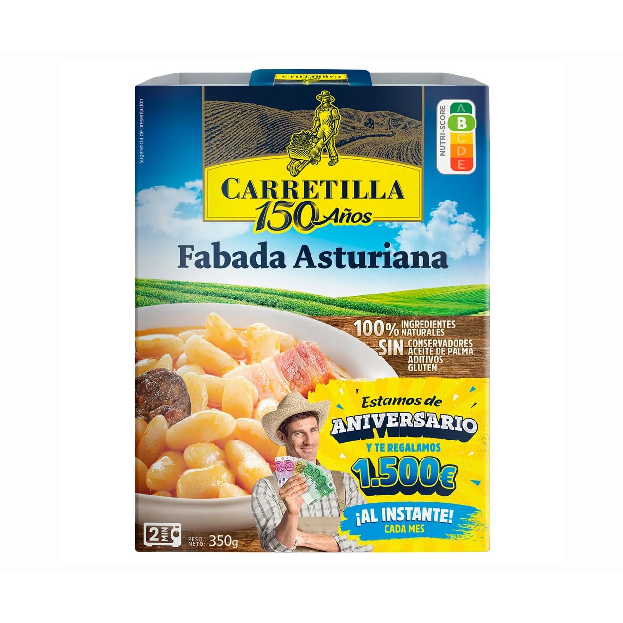 CARRETILLA Asturiano Fabada Lata 350 g Paquete de 3