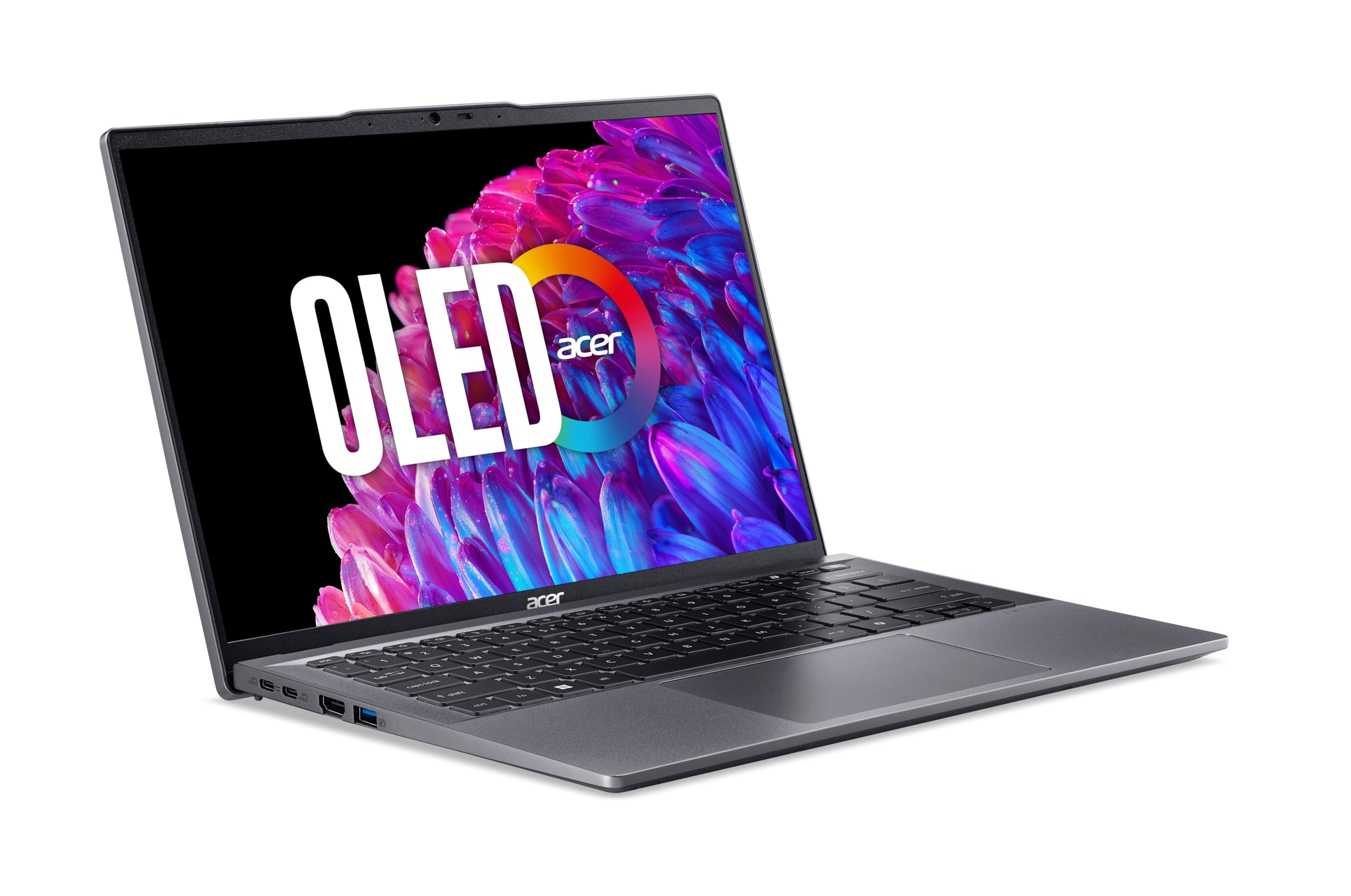 acer Swift Go 14 OLED (SFG14-63-R81N) Ultrathin/laptop, wyświetlacz 14" WQ2.8K OLED, AMD Ryzen 7 8845HS, 32 GB RAM, 1 TB SSD, grafika AMD Radeon, Windows 11, klawiatura QWERTZ, kolor szary