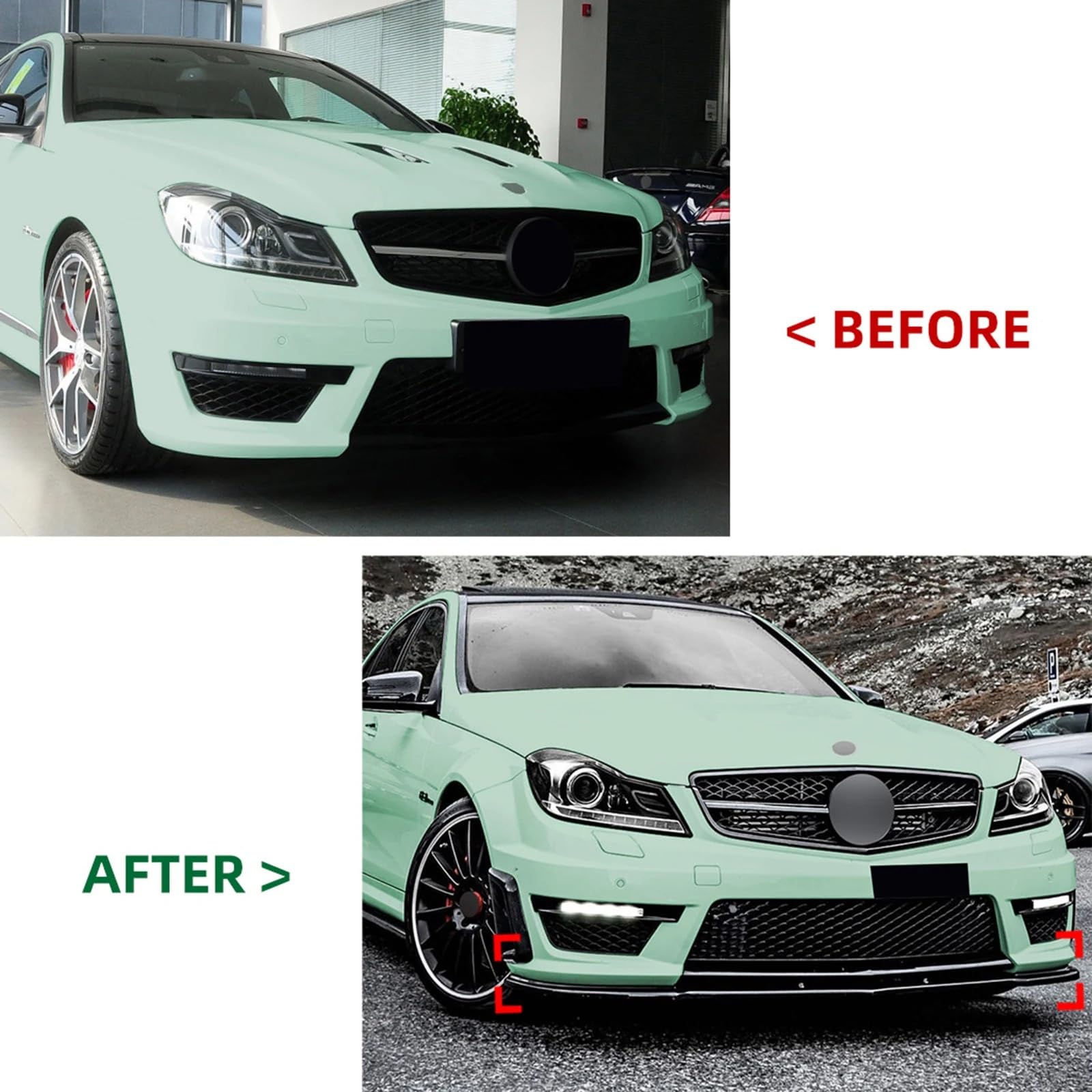 Do Benz C Class W204 S204 C63 AMG Przedni zderzak