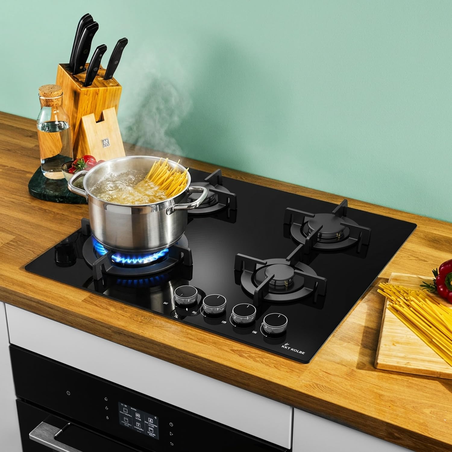 KKT KOLBE Set forno e piano a gas SET8017TFTG604G, 60 cm nero