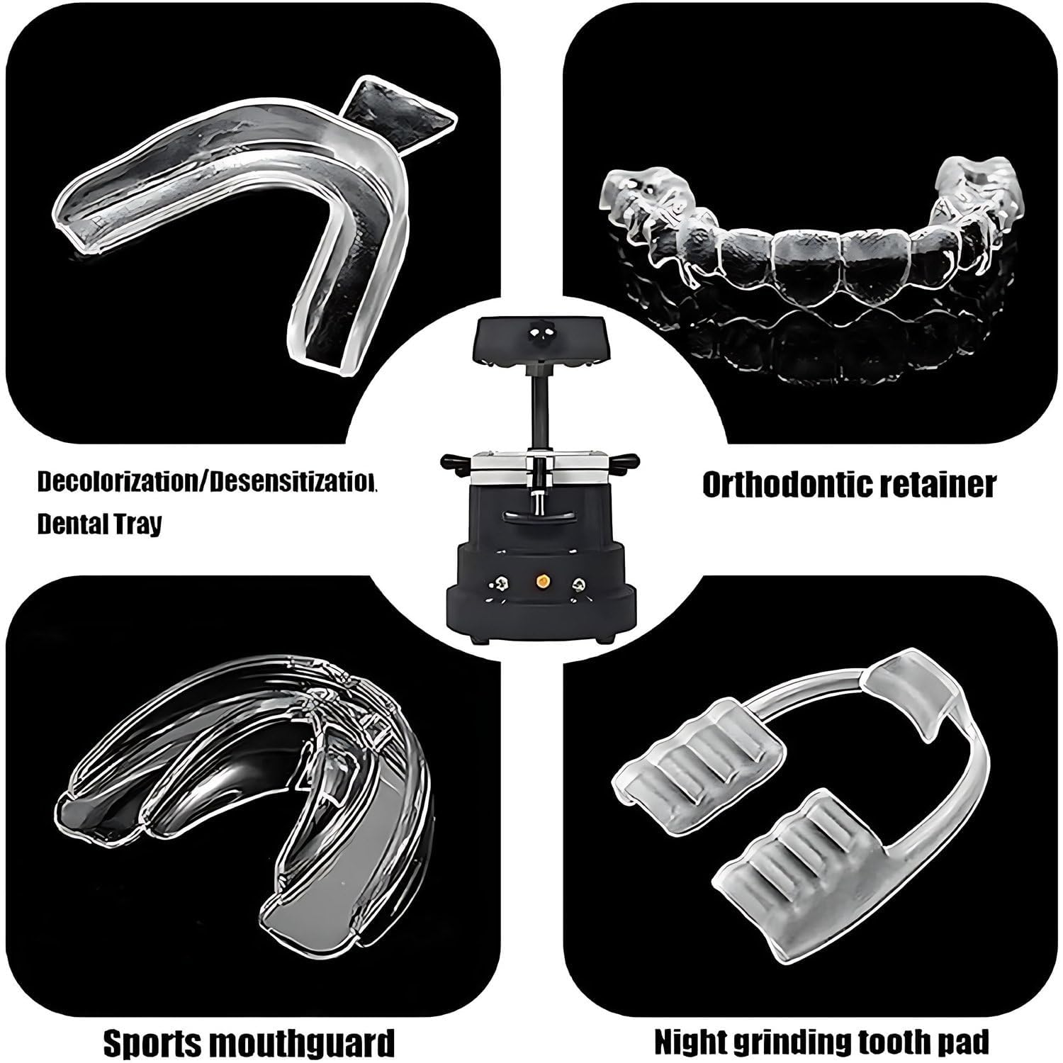 Dentystyczna maszyna do formowania próżniowego 1200 W do ortodontycznych uchwytów i formowania laboratoryjnego protezy, silna adsorpcja do precyzyjnego formowania i drukowania