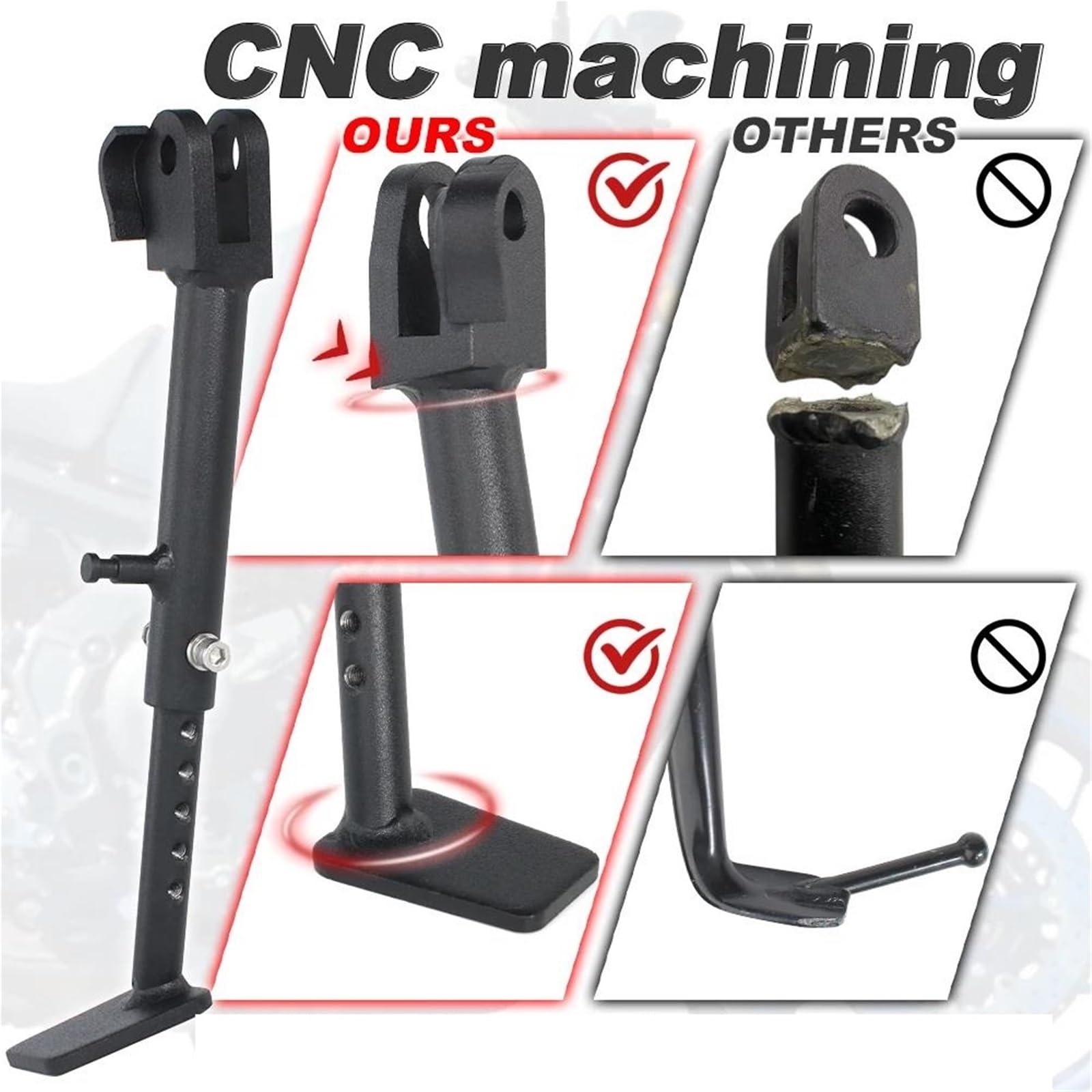 Rivestimenti Laterali Cavalletto Laterale Regolabile per Moto per Y&amaha per Traver FZ09 2014-2017 XSR900 2016-2021 FJ09 MT09 900