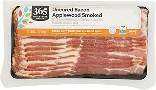 365 By Whole Foods Market, Bacon, Uncured Applewood Smoked, 12 Ounce