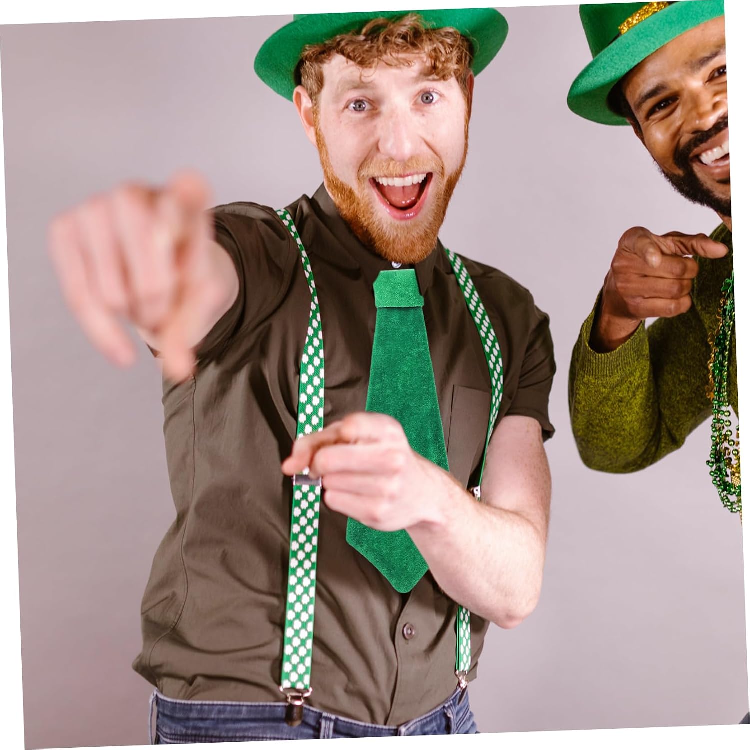NOLITOY 1set Bow Tie and Necktie for Men for Patrick's Day Festivities Comfortable Material Easy to Various Outfits Vibrant and Eye-catching Design