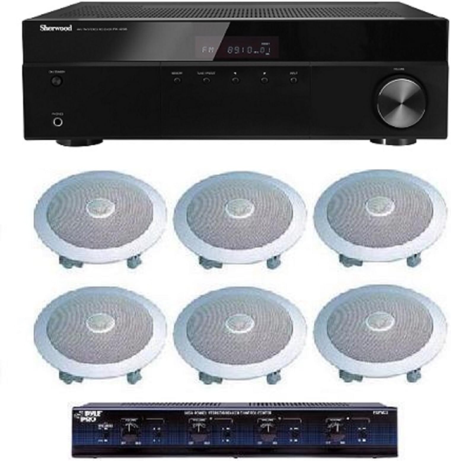 Distributed Home Audio Whole House Sound System- Ceiling Speakers for 3+ Rooms