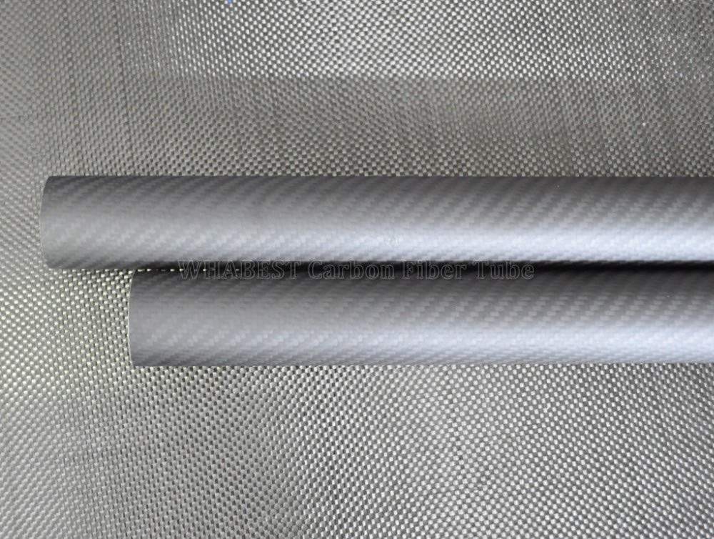 WHABEST High-Strength Carbon Fiber Tube, 2pcs 12mm x 10mm x 1000mm, Lightweight 3K Twill Glossy Weave for Drone/Racing/RC Models – Precision Cut, Waterproof & Corrosion Resistant