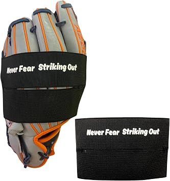 TOFL Baseball Glove Wrap Band for Break-in & Shaping | Elastic Mitt Strap | Adjustable Closure for Pocket Forming & Storage | Youth & Adult Softball Mitt Care Accessory Message Options