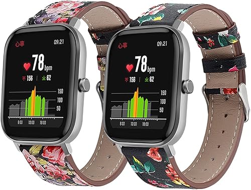 Miniatura 10 de FitTurn Correa de cuero compatible con Veryfit IDW13 IDW16 IDW17 IDW19 IDW20 IDW21 IDW23 IDW25 IDW26 IDW28 Reloj inteligente de repuesto de cuero