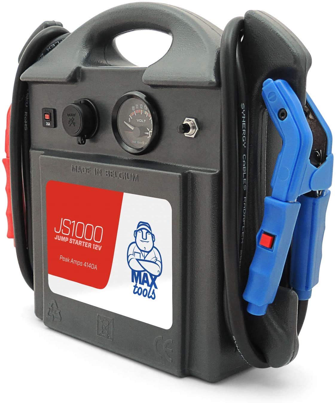 Buy MAXTOOLS JS1000UK, JS1000, Professional Portable Jump Starter 1380A 12 V 22 Ah with 4140 A