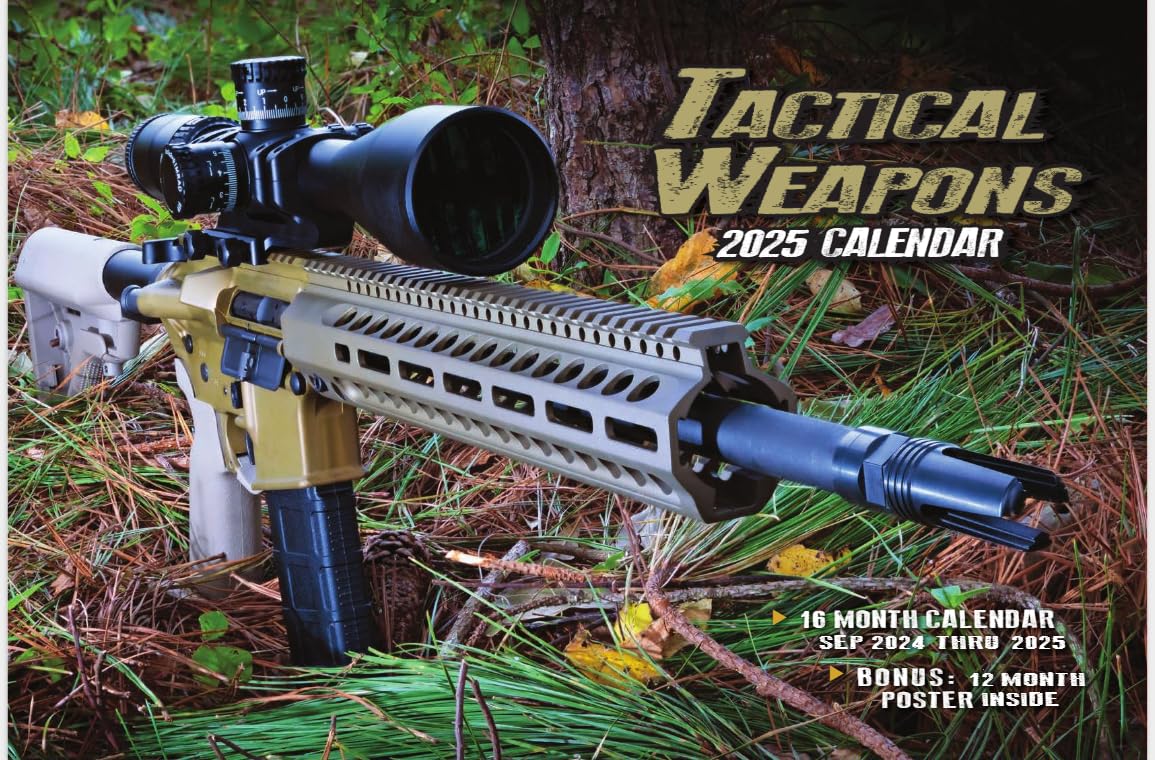 KMA Est. 20052025 TACTICAL WEAPONS DELUXE WALL CALENDAR w/Free Poster, black